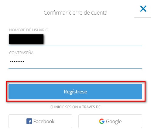 Como cancelar cuenta eToro